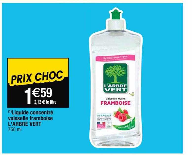 liquide concentré vaisselle framboise l'arbre vert