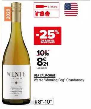 lisa californie wente "morning fog" chardonnay