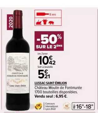 Lussac-saint-émilion Château Moulin De Fontmurée