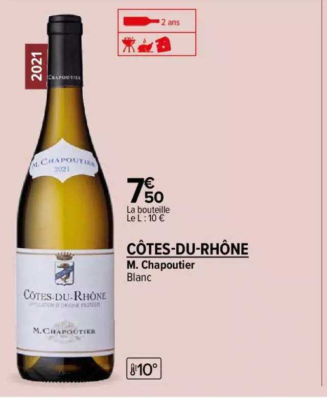 m.chapoutier blanc côtes-du-rhône