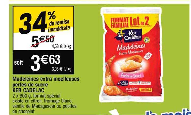 madeleines extra moelleuses perles de sucre ker cadelac