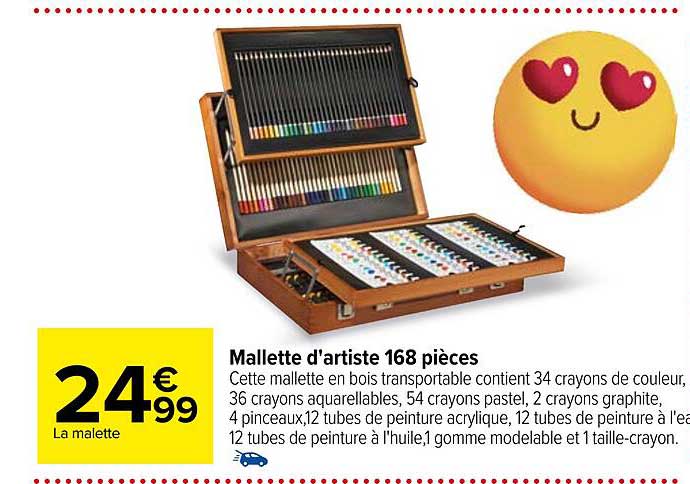 mallette d'artiste 168 pièces