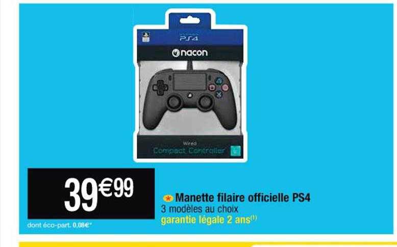 manette filaire officielle ps4 nacon