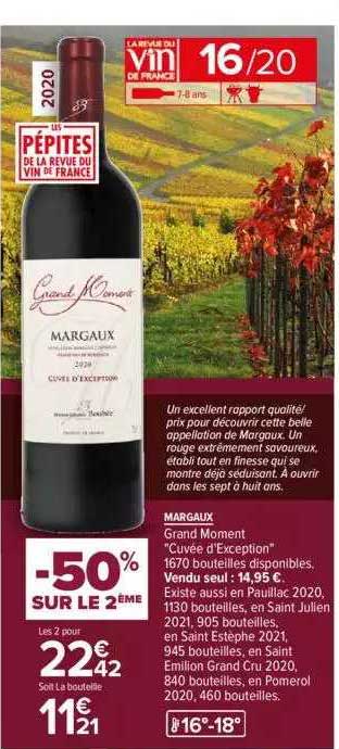margaux grand moment "cuvée d'exception"
