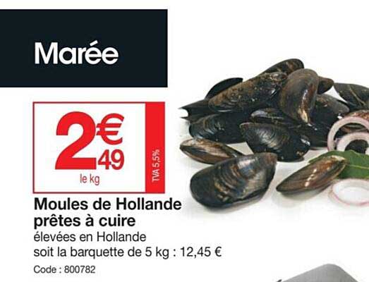 moules de hollande prêtes à cuire