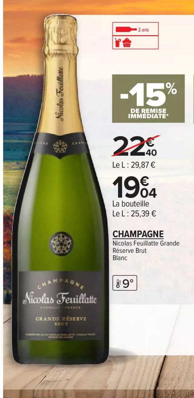 nicolas feuillatte grande réserve brut blanc champagne