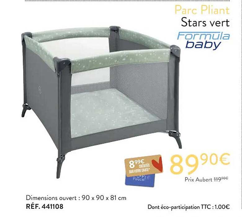 parc pliant stars vert formula baby