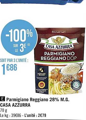 parmigiano reggiano 28% mg casa azzurra