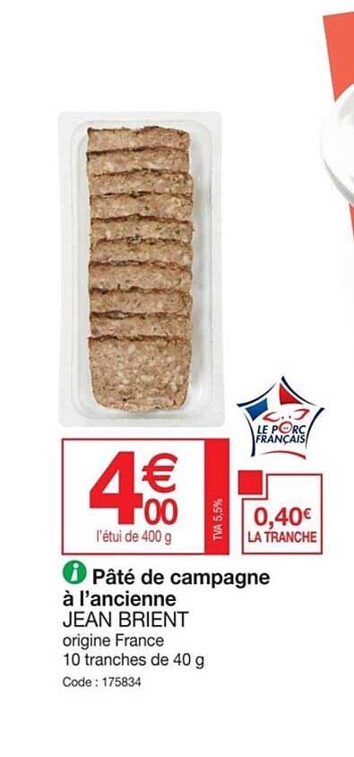 Pâté De Campagne à L'ancienne Jean Brient