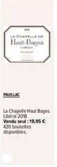 pauillac la chapelle haut bages