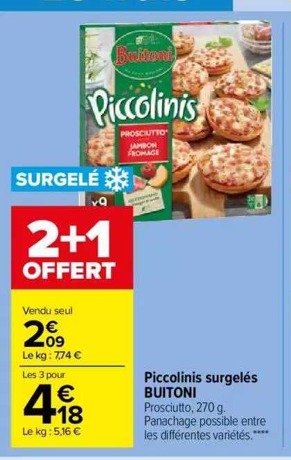 Piccolinis Surgelés Buitoni