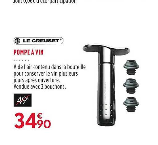 Pompe à Vin Le Creuset