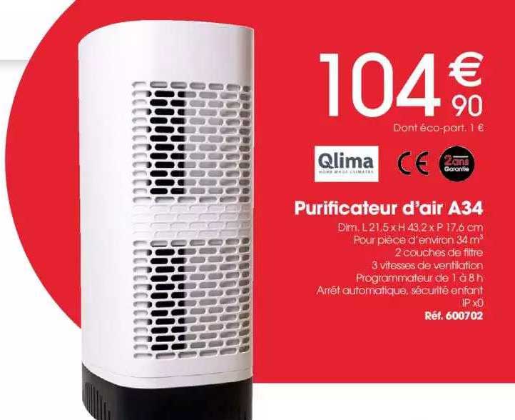 purificateur d'air a34 qlima