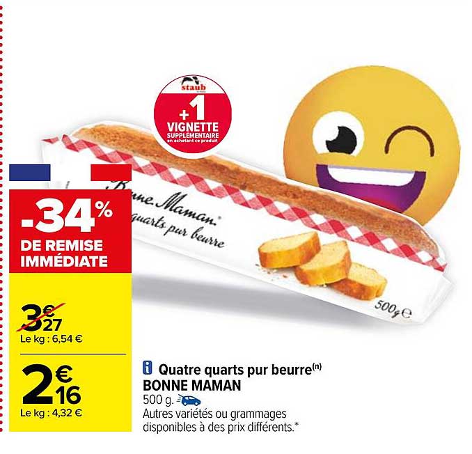 quatre quarts pur beurre bonne maman