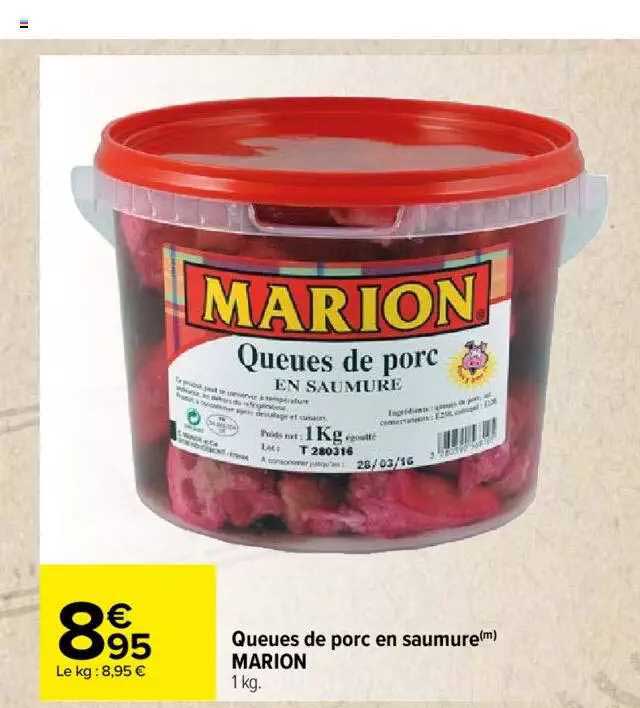 queues de porc en saumure marion