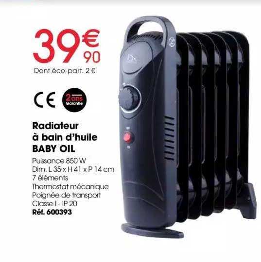 radiateur à bain d'huile baby oil