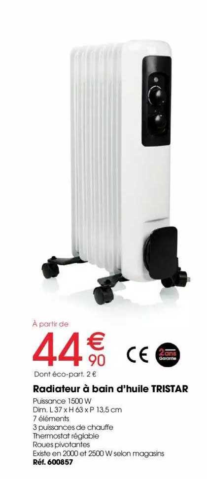 Radiateur à Bain D'huile Tristar