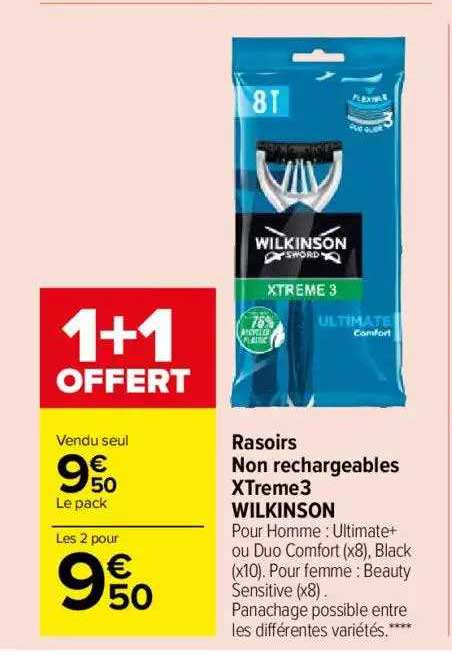 rasoirs non rechargeables xtreme3 wilkinson