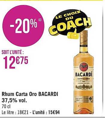 rhum carta oro bacardi