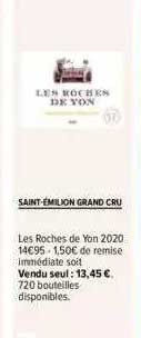 saint-émilion grand cru les roches de yon 2020