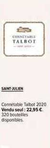 saint-julien connétable talbot 2020