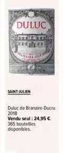 saint-julien duluc de branaire-ducru 2018