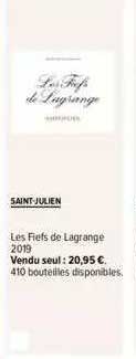 saint-julien les fiefs de lagrange 2019