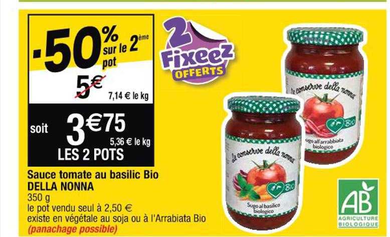 sauce tomate au basicic bio della nonna