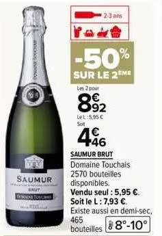 saumur brut domaine touchais