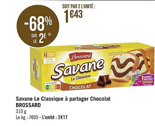 savane le classique à partager chocolat brossard