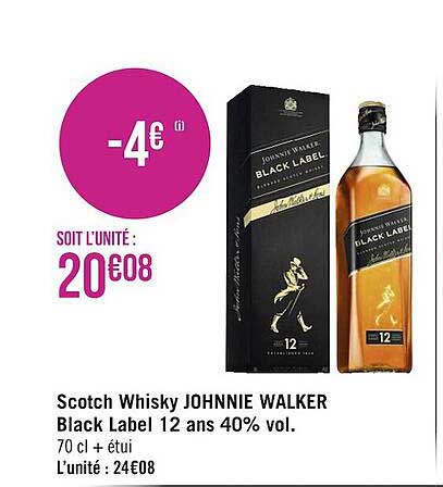 scotch whisky johnnie walker black label 12 ans
