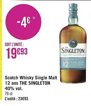 scotch whisky single malt 12 ans the singleton