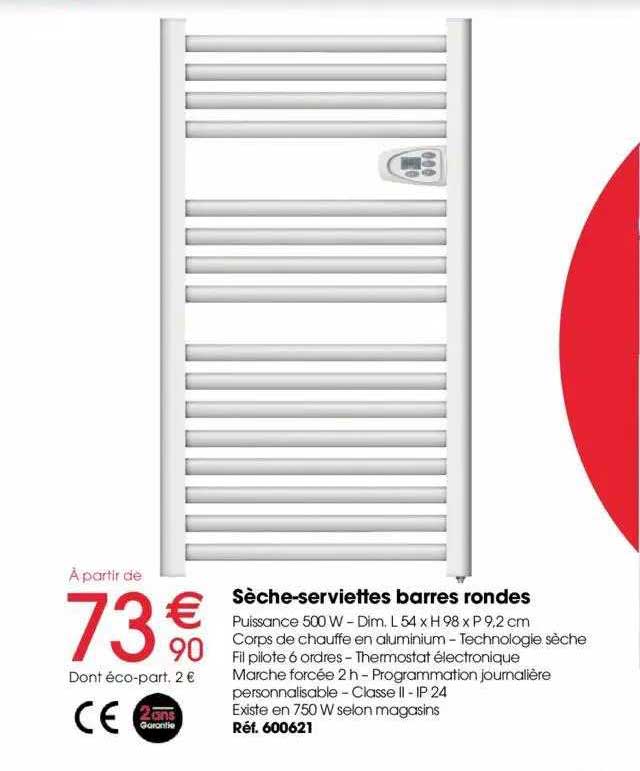 sèche-serviettes barres rondes