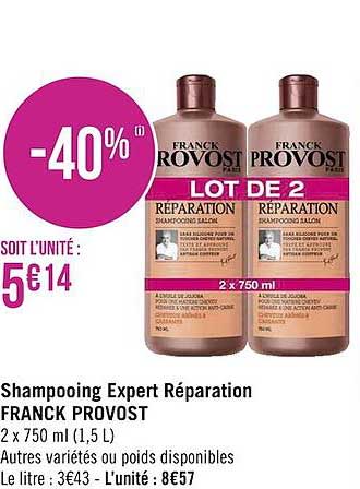 shampooing expert réparation franck provost