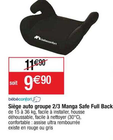 siège auto groupe 2-3 manga safe full back bébéconfort