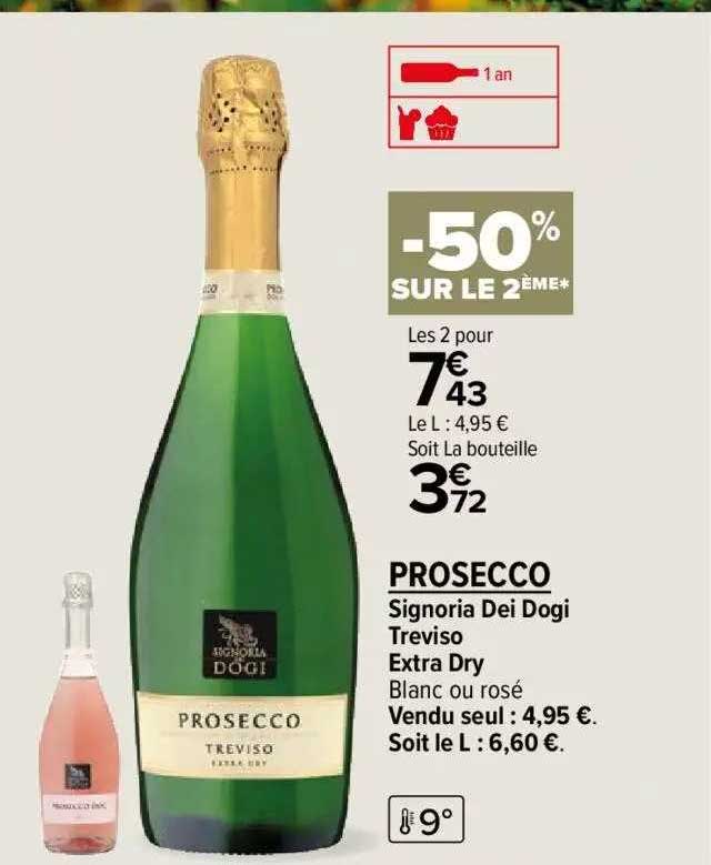 signoria dei dogi treviso extra dry blanc ou rosé prosecco