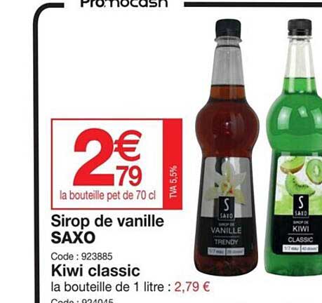 Sirop De Vanille Saxo, Kiwi Classic