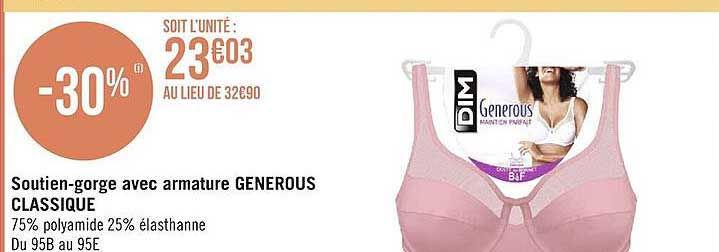 soutien-gorge avec armature generous classique