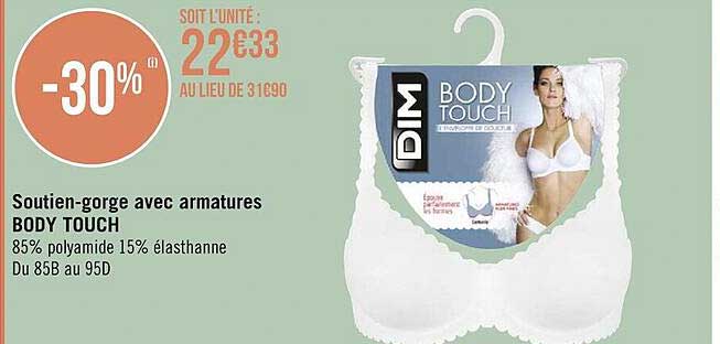 soutien-gorge avec armatures body touch