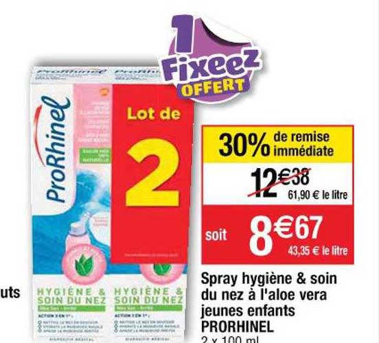 spray hygiène & soin du nez à l'aloe vera jeunes enfants prorhinel