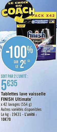 tablettes lave vaisselle finish ultimate