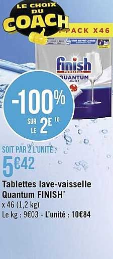 tablettes lave-vaisselle quantum finish