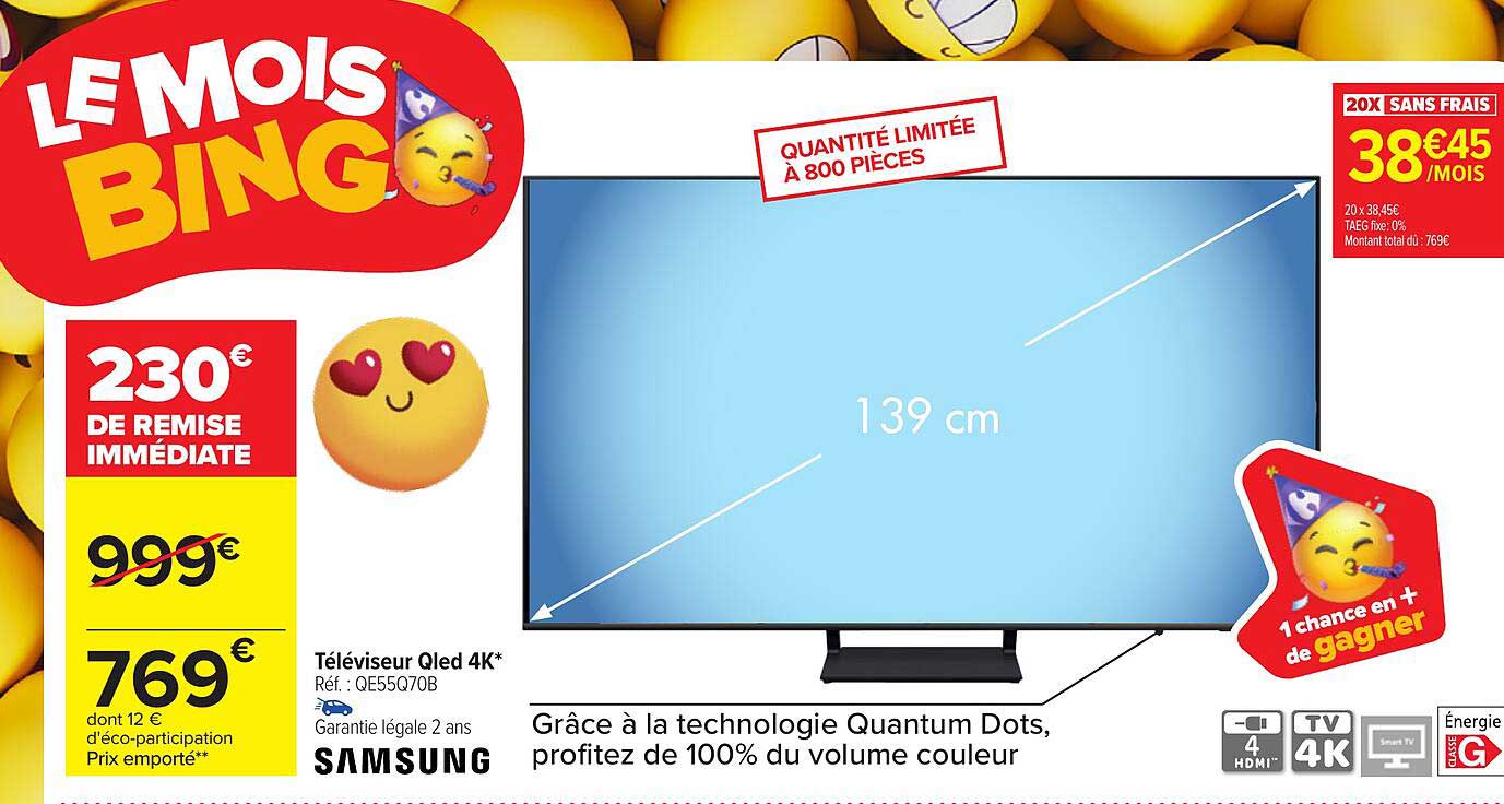 Téléviseur Qled 4k Samsung