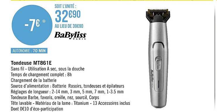 Tondeuse Mt861e Babyliss