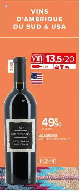 usa californie red hill's "derenoncourt"