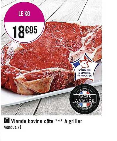 viande bovien côte à griller