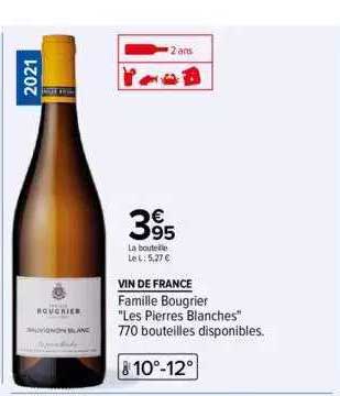 Vin De France Famille Bougrier "les Pierre Blanches"