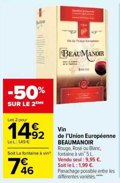 vin de l'union européenne beaumanoir