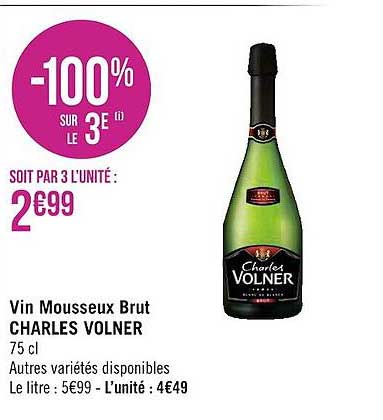 vin mousseux brut charles volner