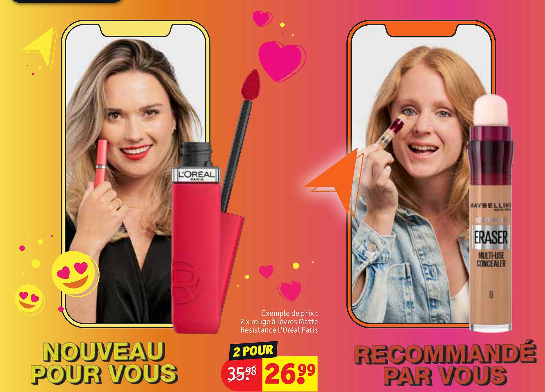 2x rouge à lèvres matte résistance l'oréal paris